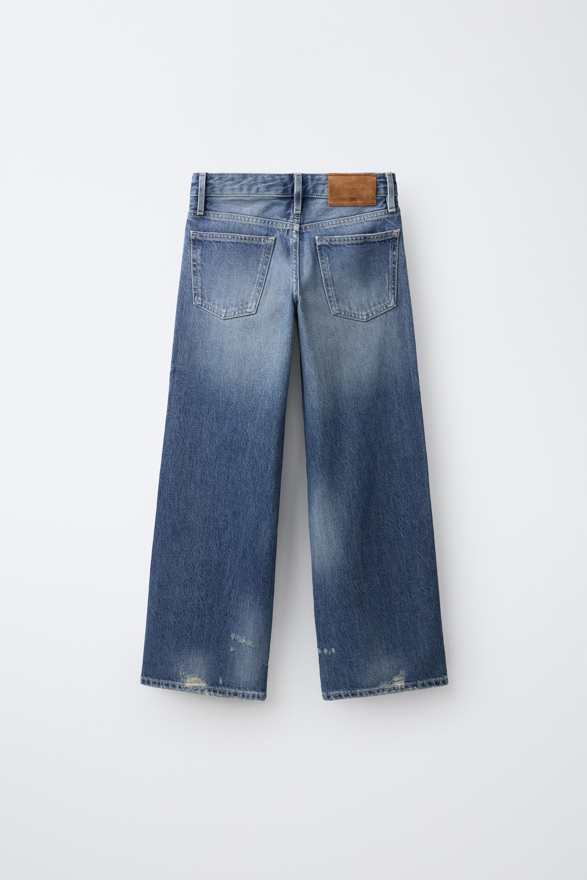 WIDE LEG JEANS — Mid-blue (alternate view)