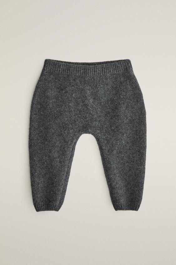 CASHMERE BABY FOOTED LEGGINGS - Dark grey by Zara - Image 0