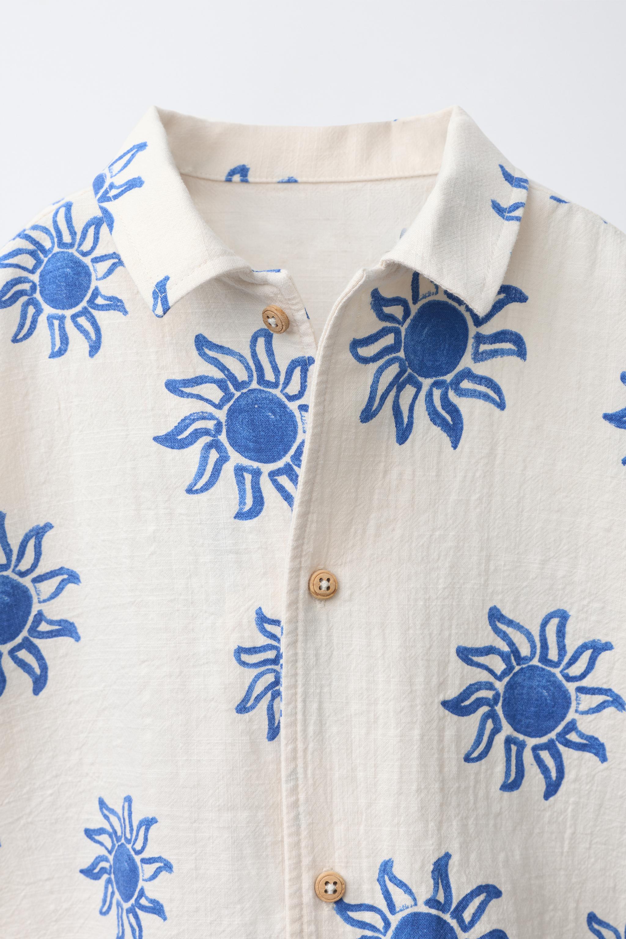 Детские рубашки Zara SUN PRINT SHIRT — фото 3