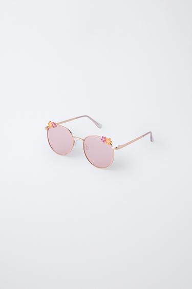 HIBISCUS METAL SUNGLASSES - pink gold by Zara - Image 1