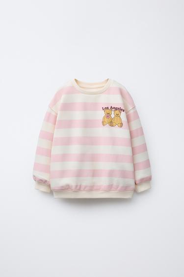 SUDADERA RAYAS OSITOS - Rosa de Zara