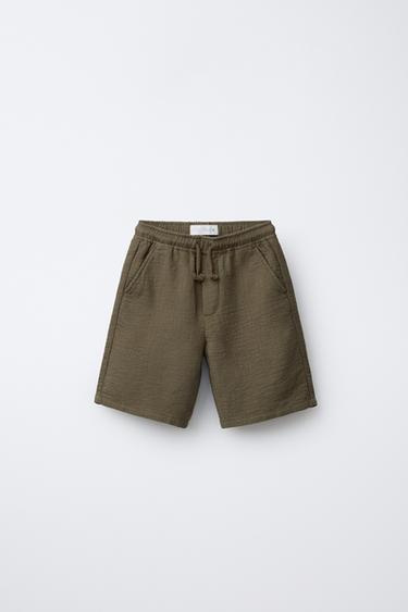 BERMUDA TEXTURA - Khaki de Zara