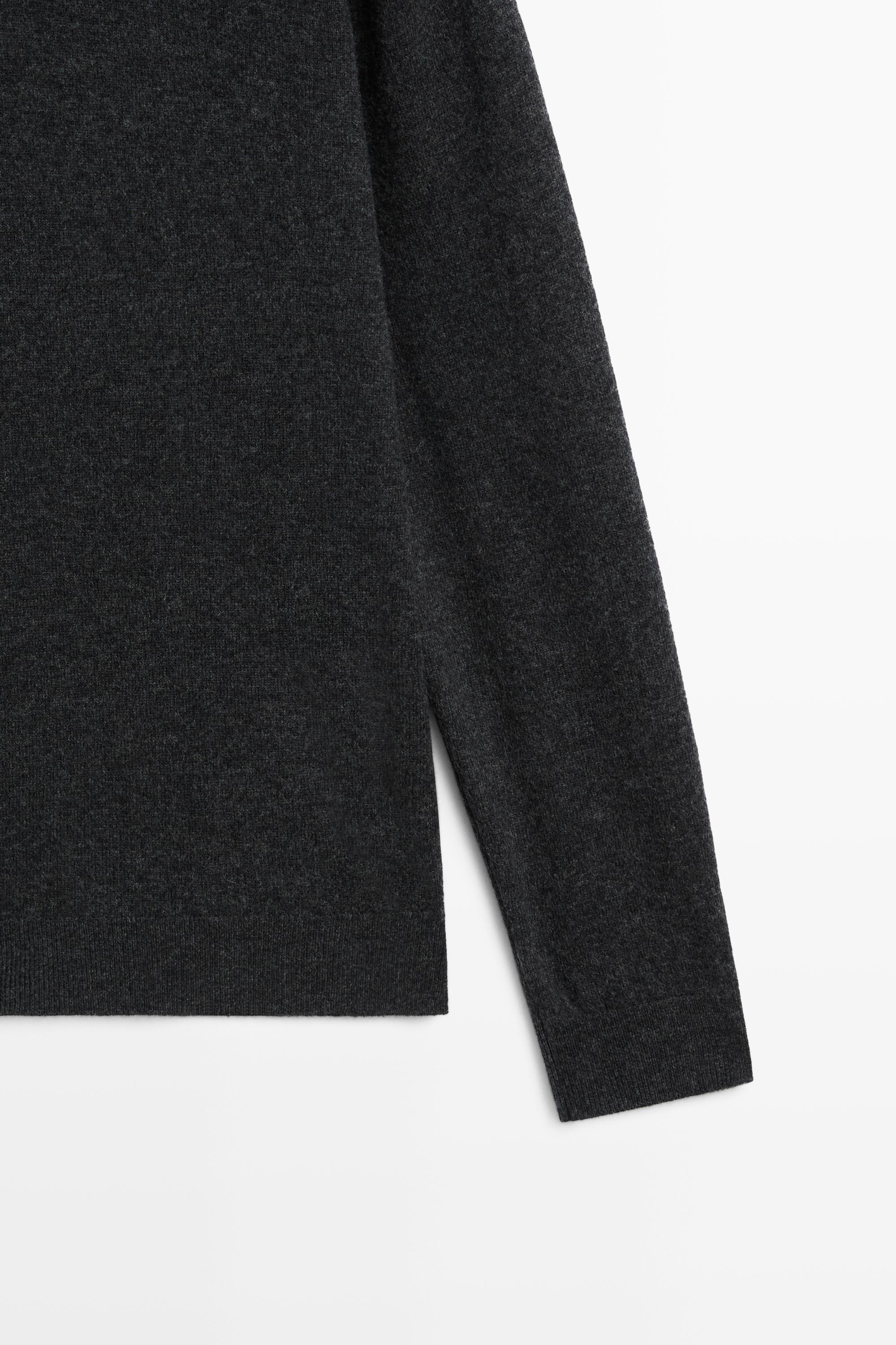 100% wool knit polo sweater