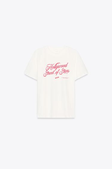 HOLLYWOOD PRINT T-SHIRT - White by Zara - Image 3