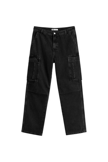 STRAIGHT FIT CARGO JEANS