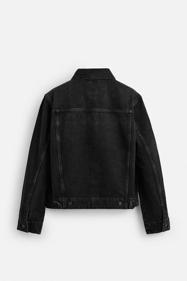 VESTE EN DENIM BASIQUE - Noir de Zara - Image 8