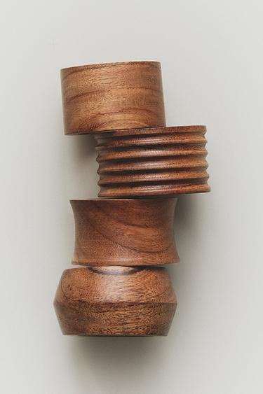 PACK OF WOODEN NAPKIN RINGS (PACK OF 4) - Light beige by Zara
