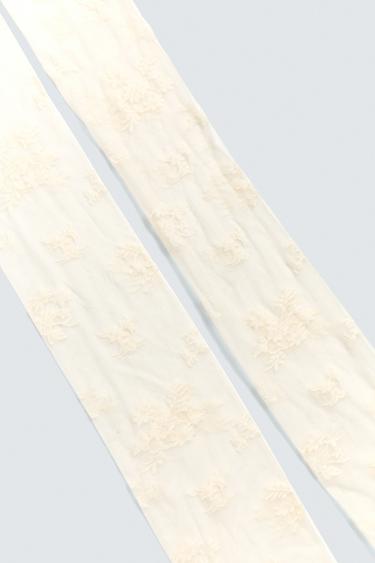 COLLANTS DENTELLE FLORALE HARRY LAMBERT FOR ZARA X DISNEY - Écru de Zara - Image 2