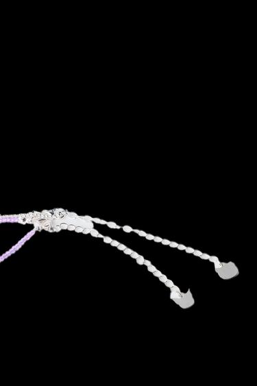 Zara HELLO KITTY AND KUROMI © SANRIO BEADED NECKLACE TWO-PACK - Silver