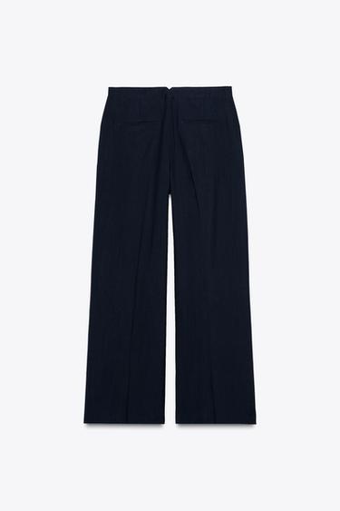 ZW COLLECTION TROUSERS WITH DARTS - Navy blue by Zara - Image 6
