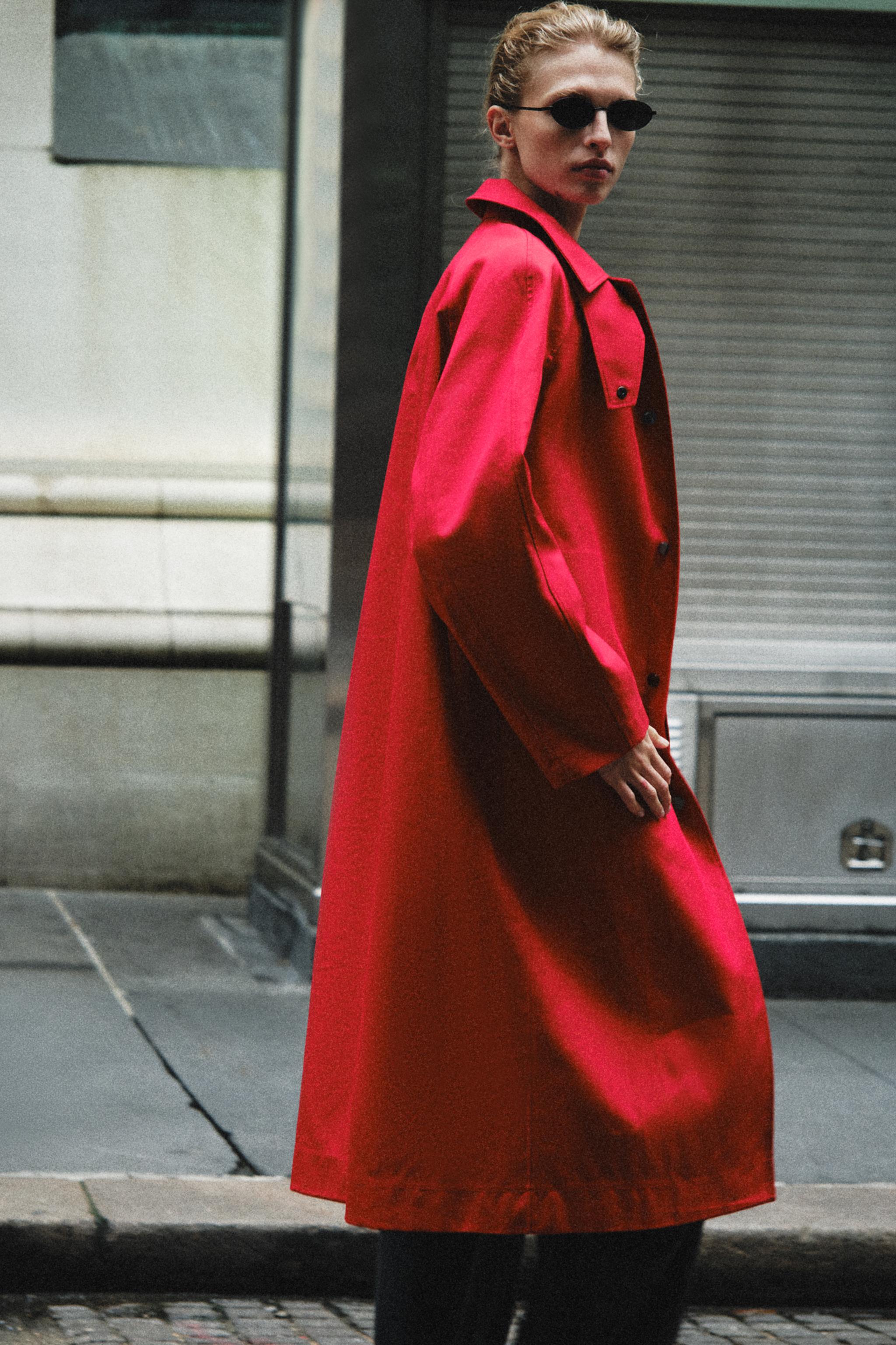 Zara ZW COLLECTION UZUN TRENÇKOT görsel 3