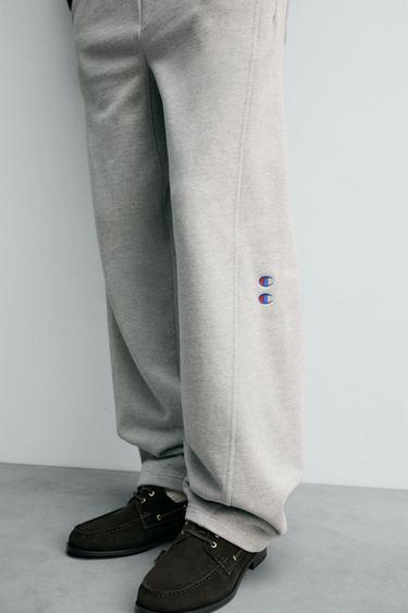 PANTALON JOGGER COUPE LARGE CHAMPION ® X ZARA - Gris chiné de Zara - Image 4