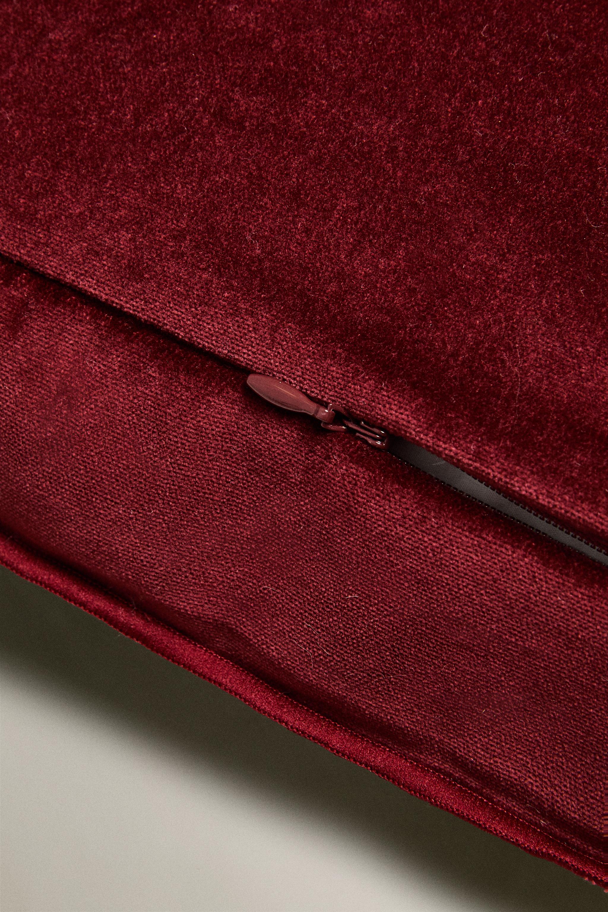 HOUSSE DE COUSSIN VELOURS JACQUARD NOËL