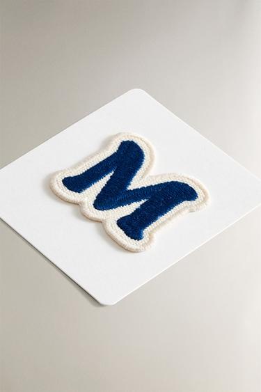 THERMO-ADHESIVE LETTER M PATCH - Blue by Zara - Image 1