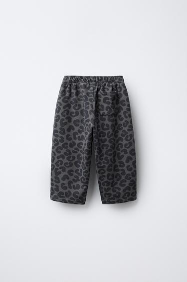 ANIMAL PRINT TROUSERS - Anthracite grey by Zara - Image 1