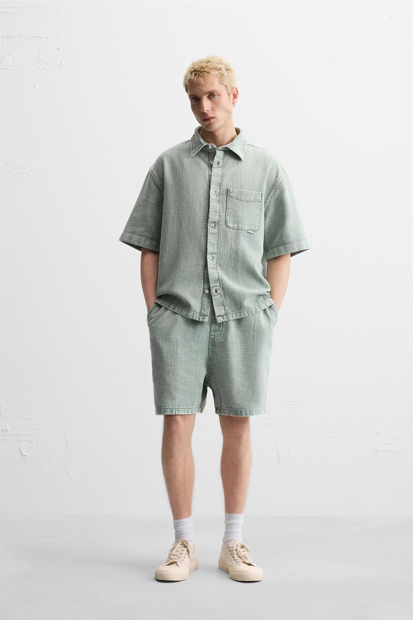 WASHED TEXTURED SHORTS