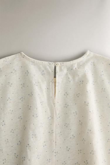 PYJAMA ENFANT FLEUR - Crème de Zara - Image 2