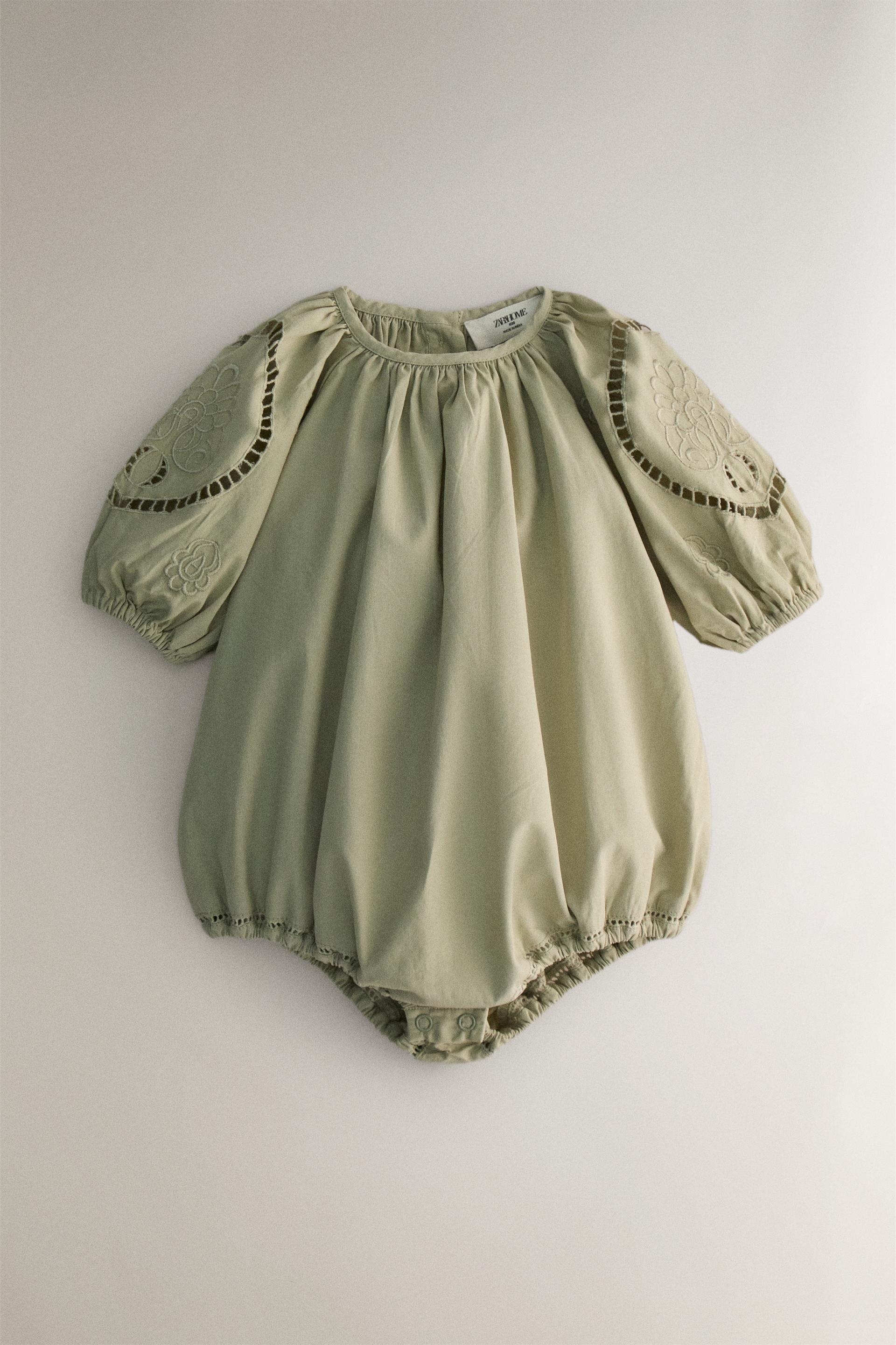 CHILDREN'S EMBROIDERED BODYSUIT - Green | ZARA United States