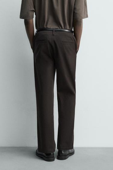 PANTALON CHINO REGULAR FIT - Noir / Marron de Zara - Image 2