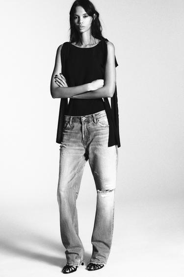 COMBINED GEORGETTE BODYSUIT WITH BOWS - Black by Zara - Image 0