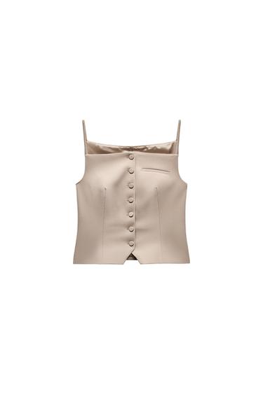 BUTTON-UP WAISTCOAT TOP