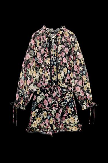 MINIKLEID MIT BLUMENMUSTER - Bunt von Zara - Bild 0