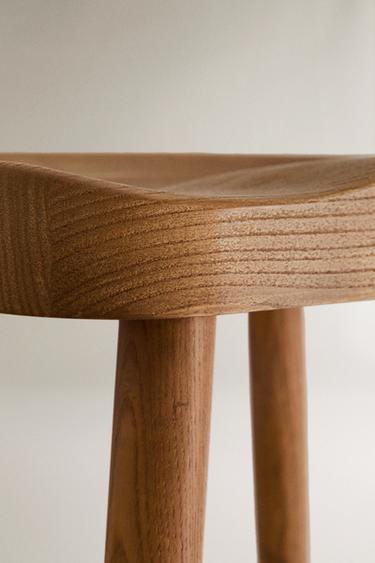 TABOURET DE BAR FRÊNE - Marron de Zara - Image 4