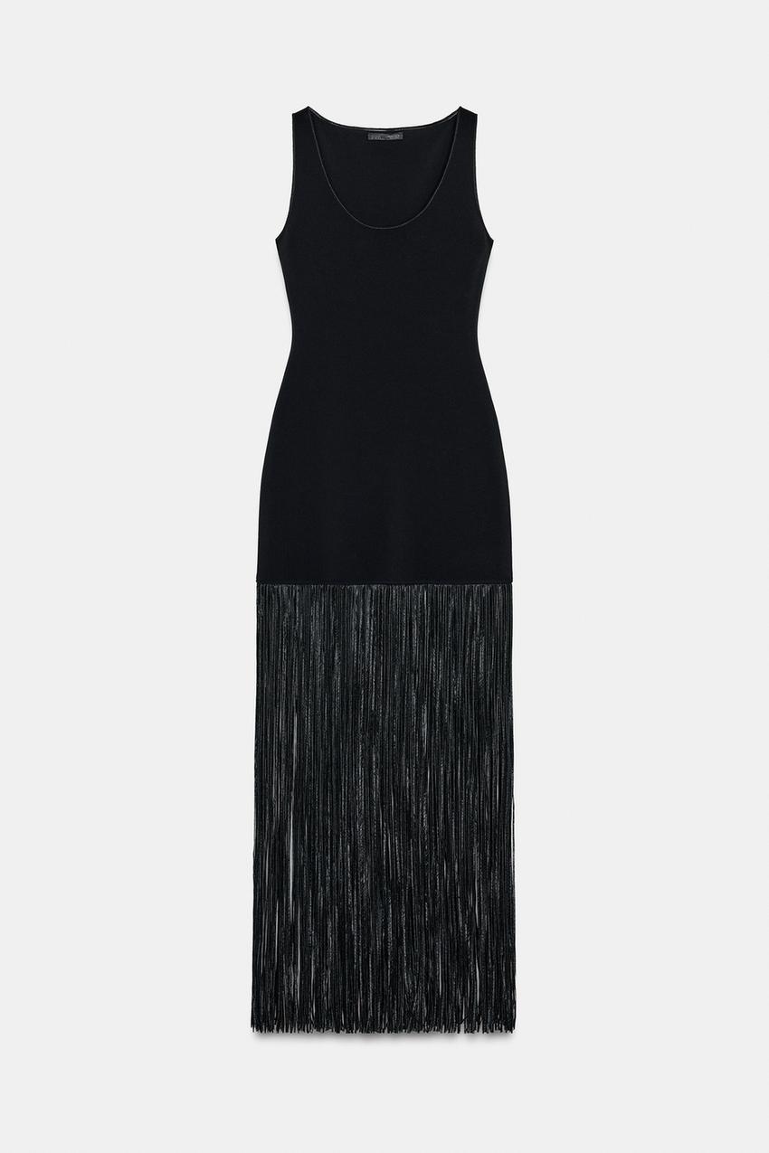FRINGED DRESS - Black | ZARA Australia