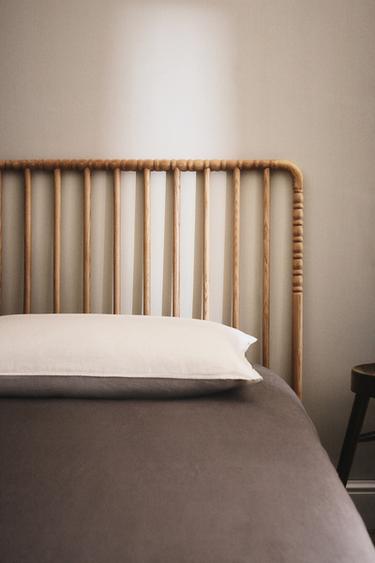 Zara WOODEN HEADBOARD - Light beige