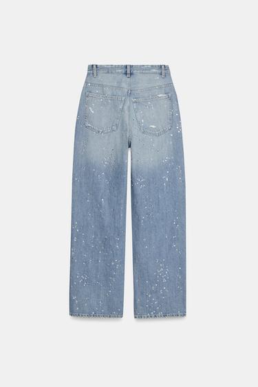 JEAN TRF DROIT STRASS TAILLE HAUTE - Bleu de Zara - Image 6