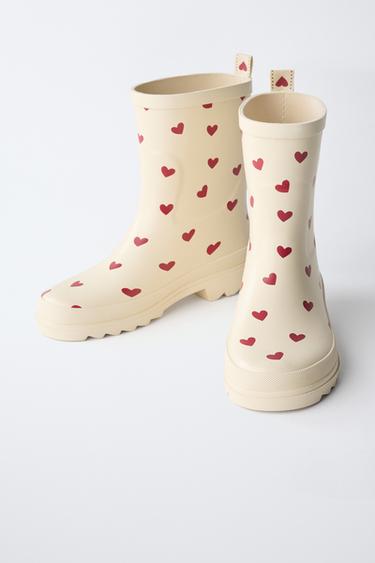 BOTTES DE PLUIE CŒURS - Rouge de Zara - Image 2