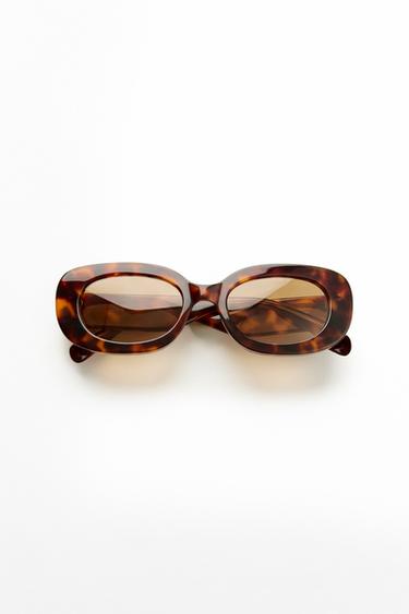 ÓCULOS DE SOL COM EFEITO TARTARUGA OVAL - Marrom da Zara