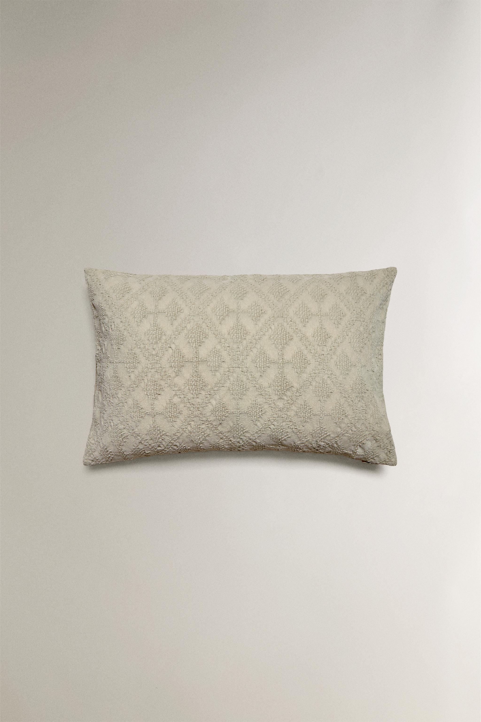 ジャカード クッションカバー - ライトグリーン | ZARA Japan / 日本