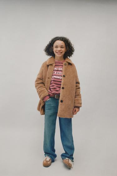 FAUX FUR COAT - Caramel by Zara