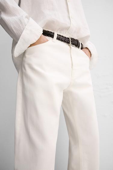 LIMITED EDITION RELAXED STRAIGHT-LEG JEANS - White by Zara - Image 5