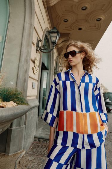 OVERSIZE STRIPED SHIRT - Multicoloured by Zara - Image 2