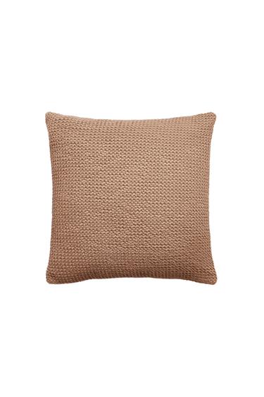 CAPA DE ALMOFADA EM WAFFLE - Rosa-giz da Zara