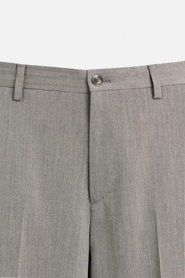 HERRINGBONE SUIT TROUSERS - Brown / Taupe by Zara - Image 6