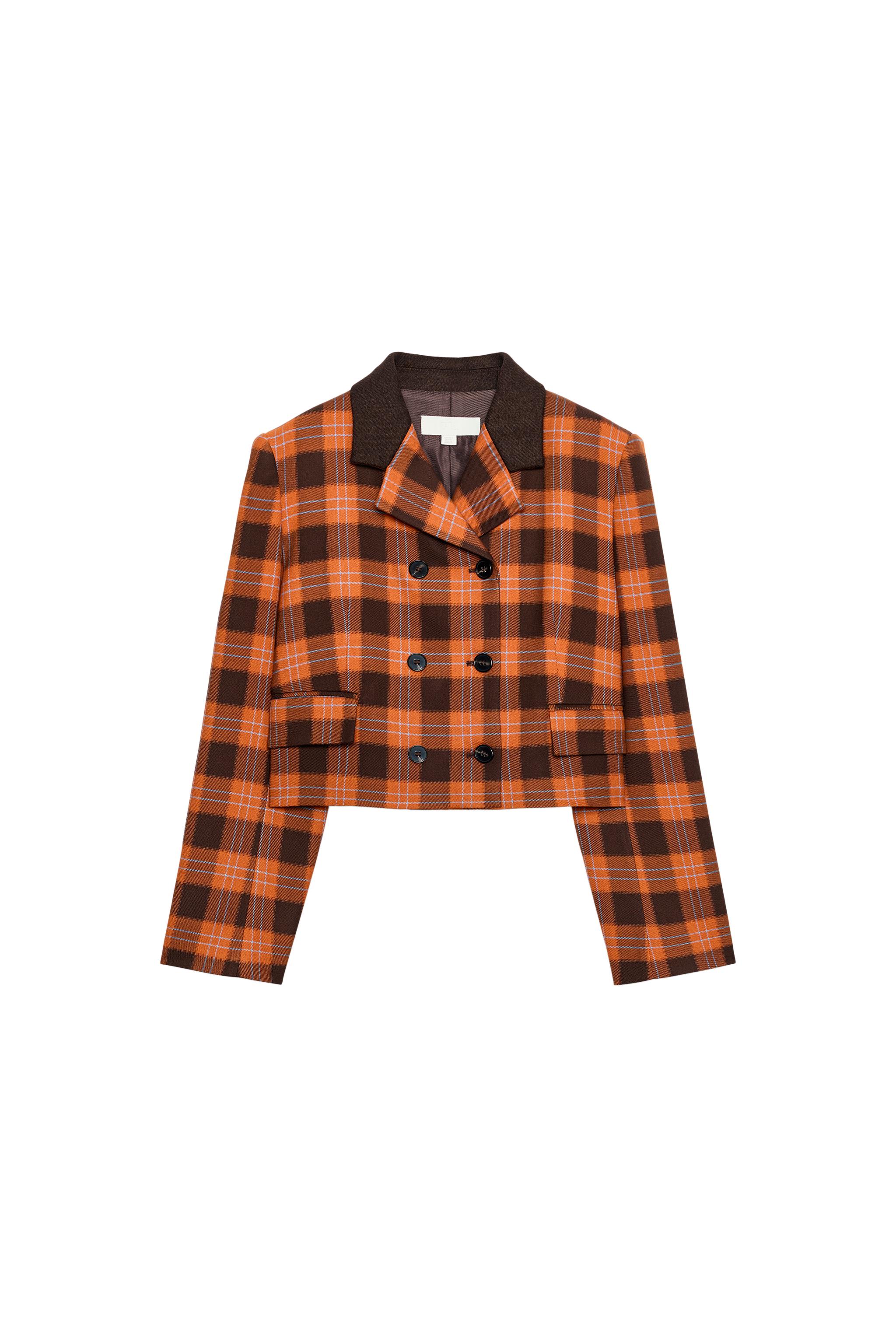 BLAZER CORTA CUADROS