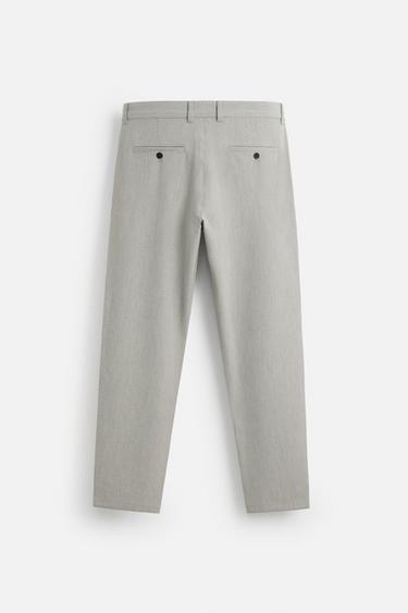 TEXTURED COMFORT TROUSERS - Beige marl by Zara - Image 6