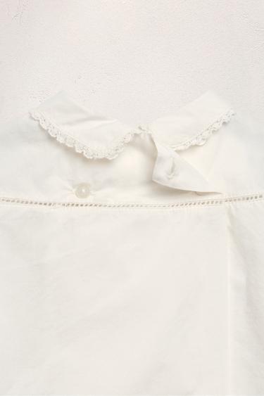 1 MONTH - 3 YEARS/ LIMITED EDITION POPLIN SHIRT AND BLOOMERS SET WITH EMBROIDERED FLOWERS - Ecru by Zara - Image 2
