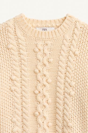LIMITED EDITION EMBROIDERED KNIT DRESS - Ecru by Zara - Image 5