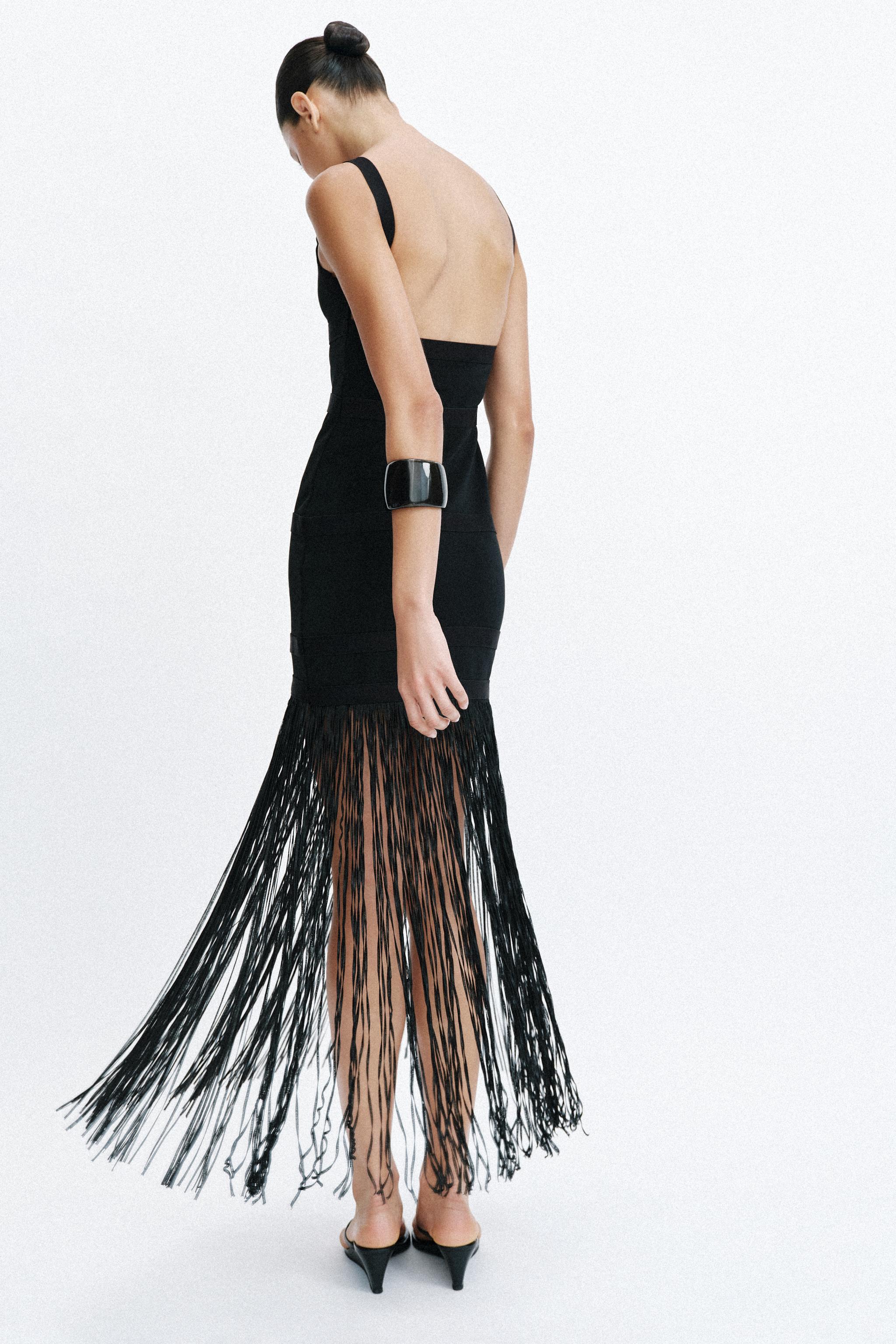 LONG FRINGED DRESS