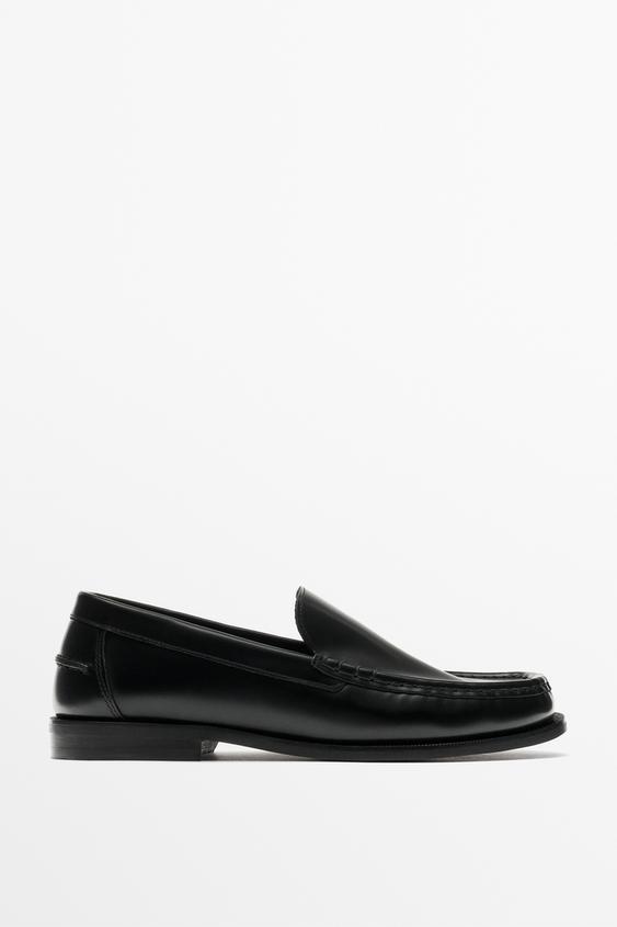 Zara Smooth leather loafer - Black - Image 0