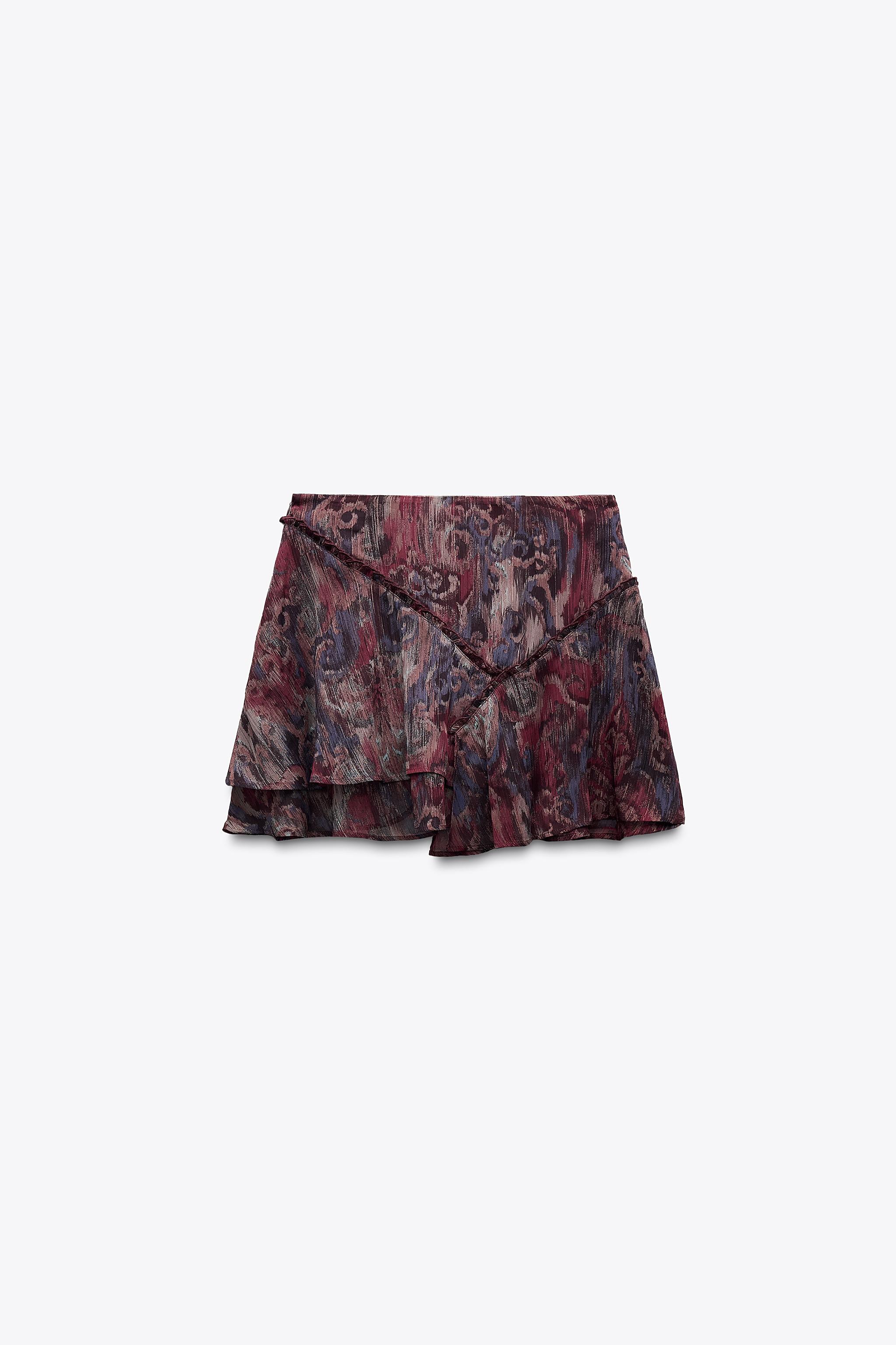 METALLIC THREAD MINI SKIRT - Multicolored | ZARA United States