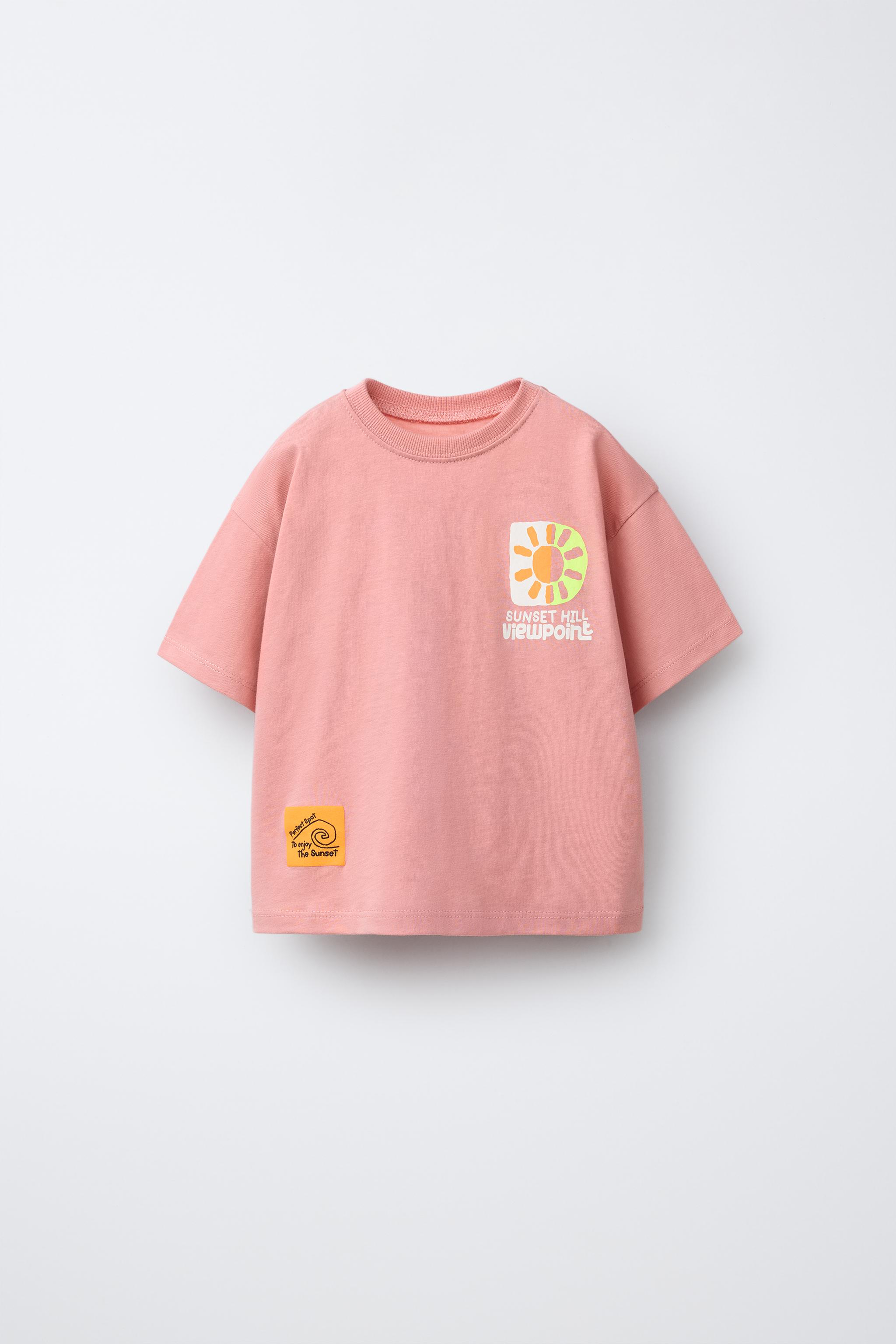 SUN PRINT T-SHIRT - Pale pink | ZARA South Africa