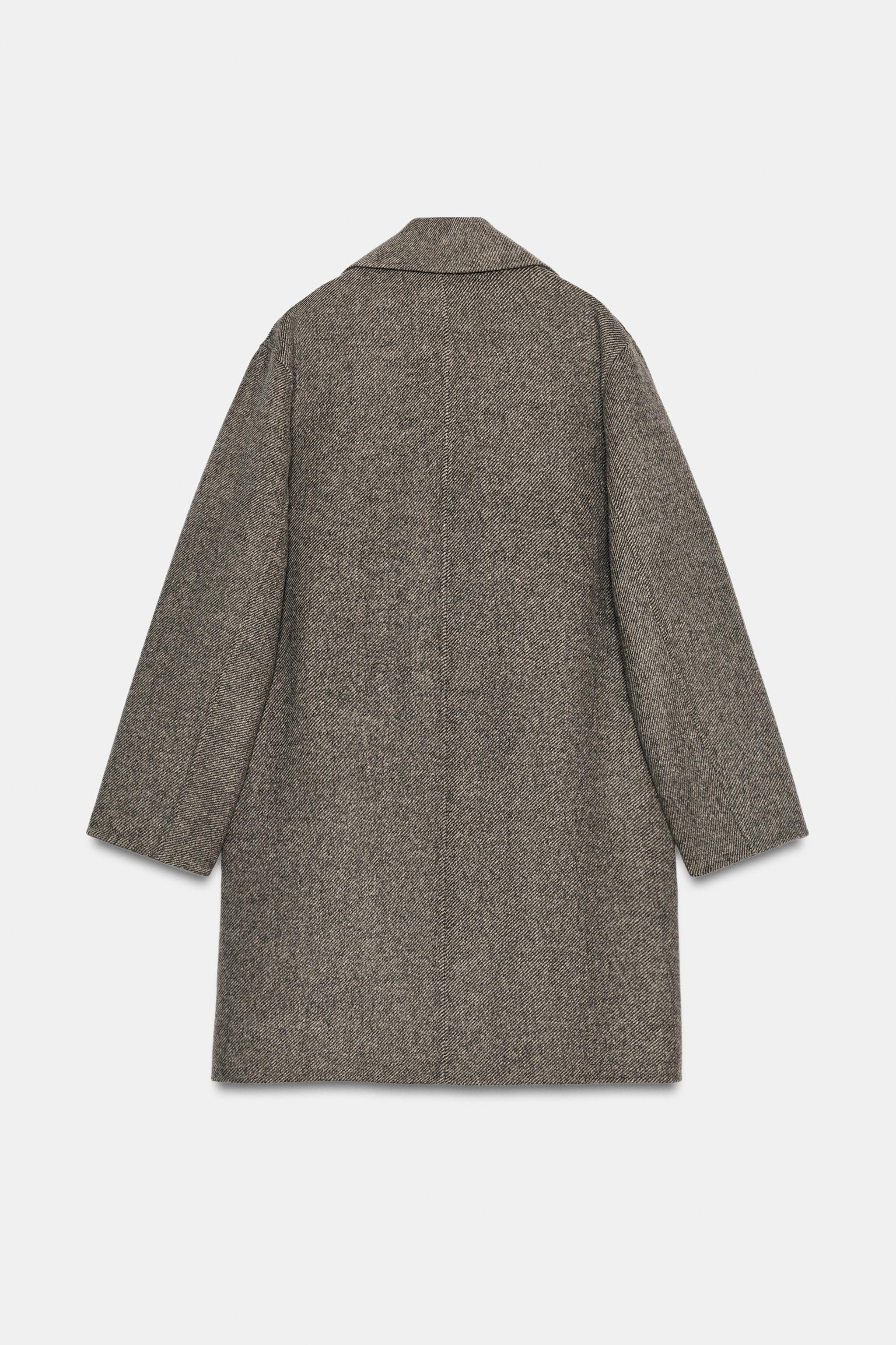 MANTEAU CROISÉ AVEC LAINE