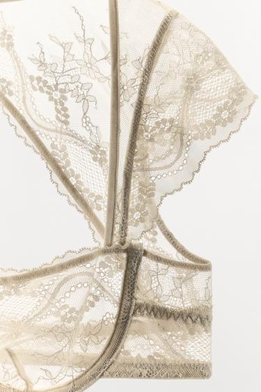 LACE UNDERWIRED BRALETTE - Ecru by Zara - Image 5