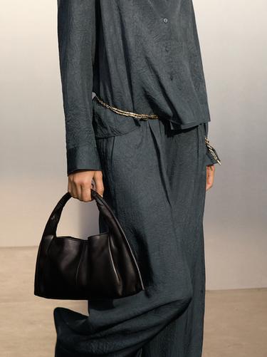 Zara Nappa leather handbag - Black