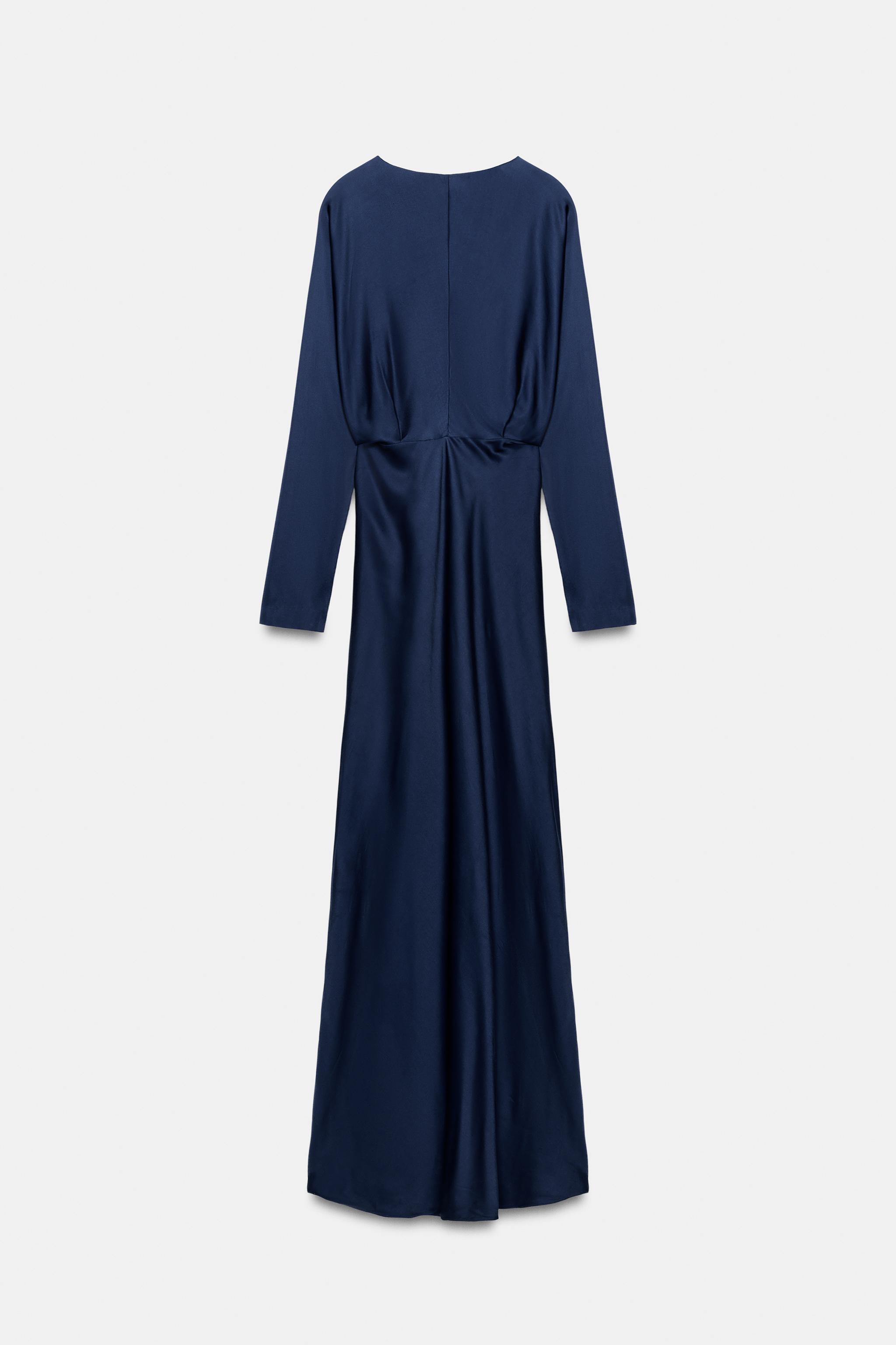 Женские платья Zara ZW COLLECTION SATIN EFFECT MAXI DRESS — фото 8